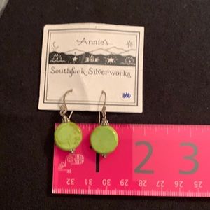 Green Howlite earrings